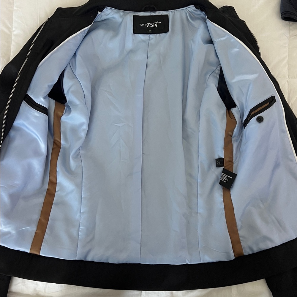 Black Rivet Zip-Up Jacket M - Picture 3 of 15